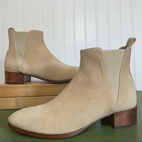 Thelma Chelsea Boots in Wheat Colored Suede *Italy* - Picture 1 of 8